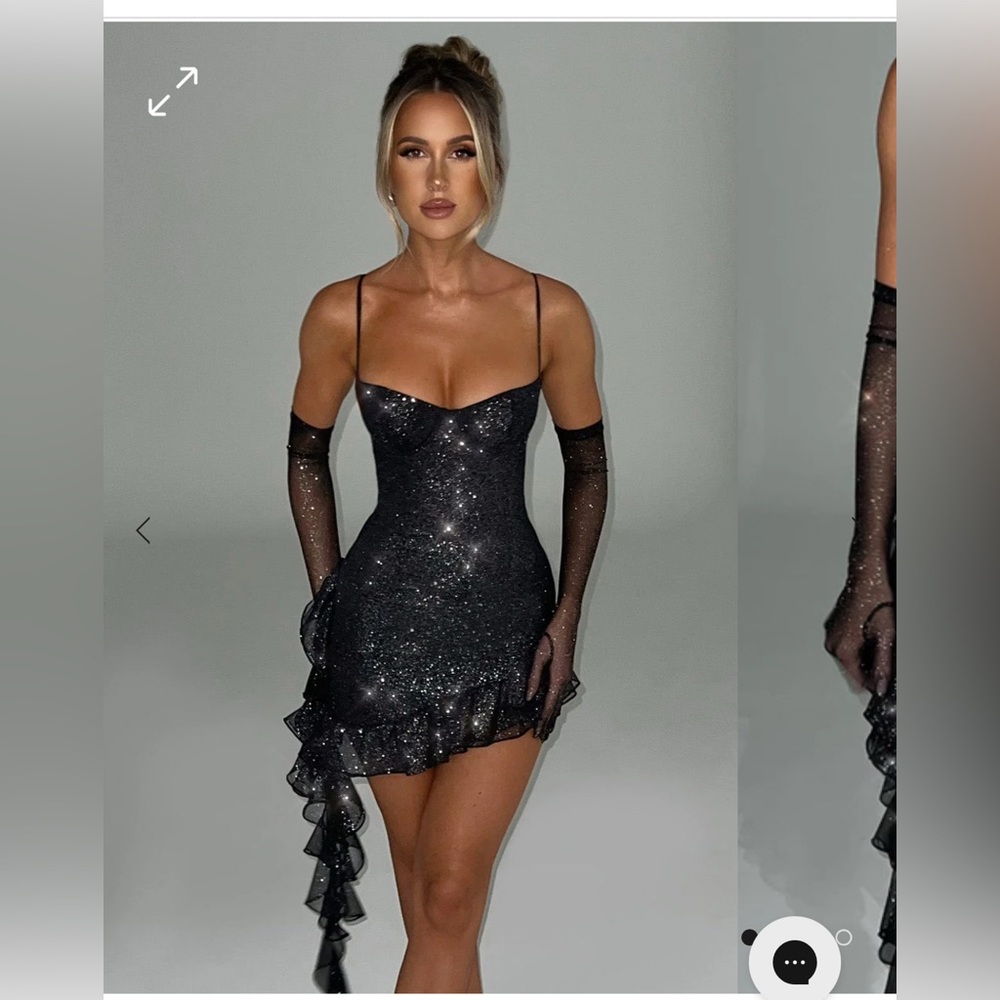 Baby boo medium dress with gloves